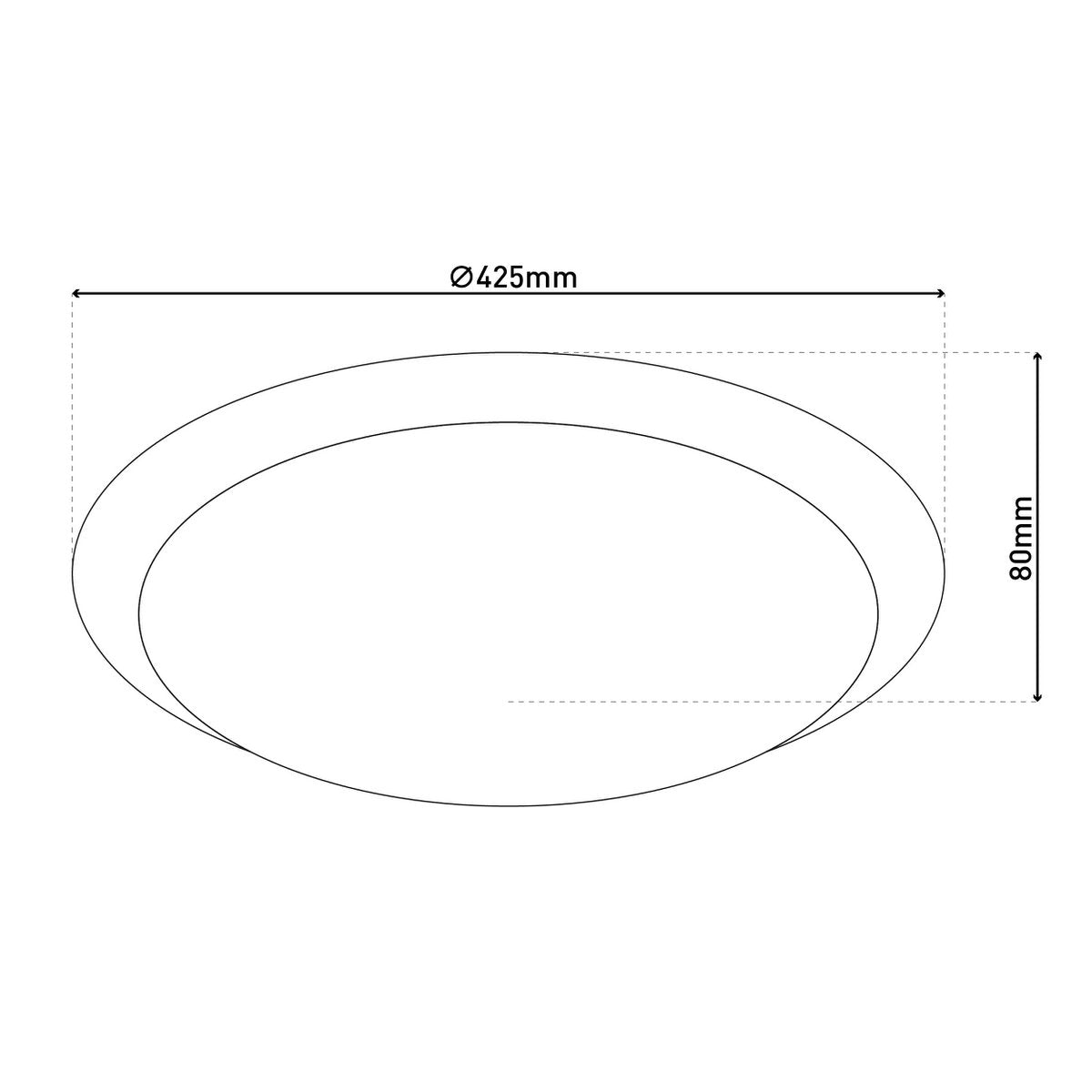 LED Plafondlamp Turin 42,5cm Wit Näve