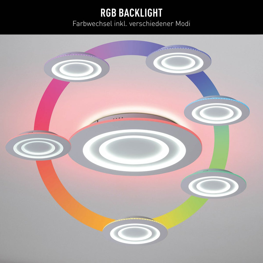 Näve Mirel LED Plafondlamp 50cm Dimbaar RGB