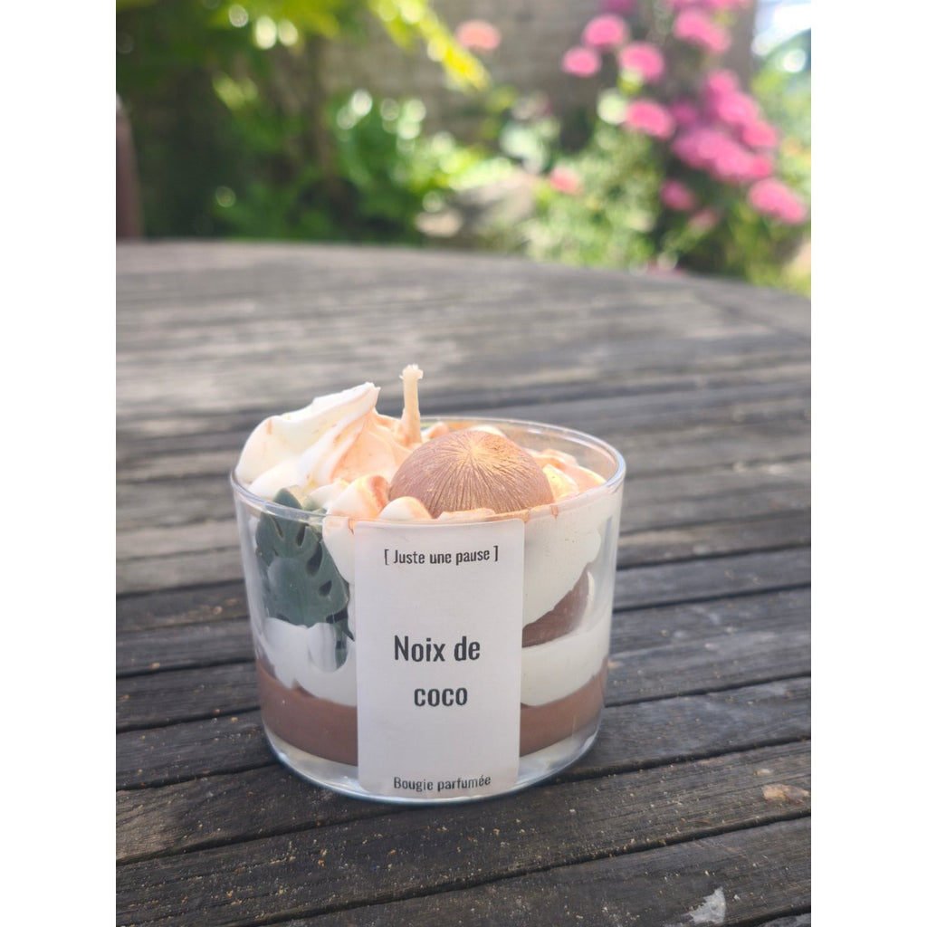 Juste une pause Chantilly Kaars - Kokosnoot & Sheaboter 200g