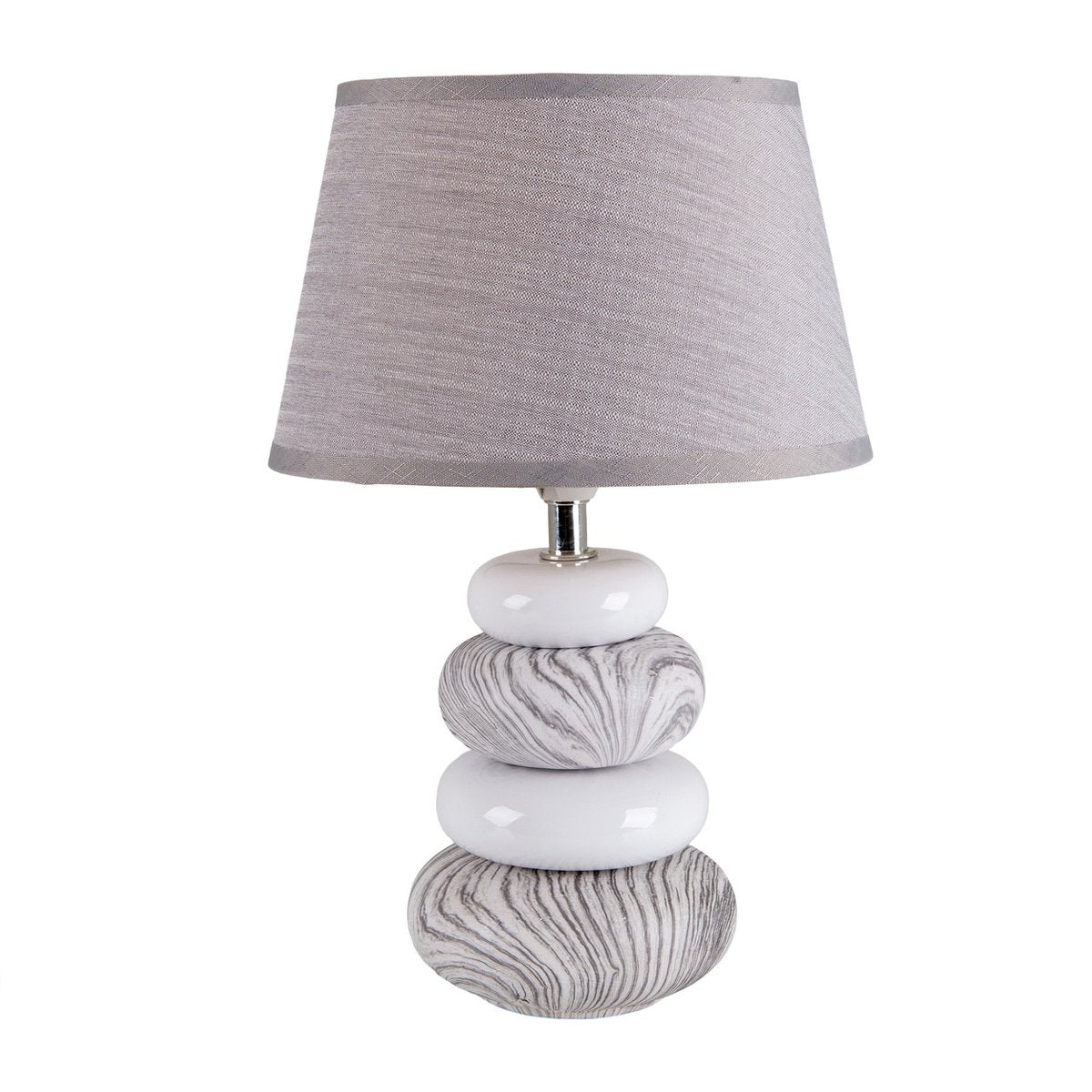 Näve Stoney Keramische Tafellamp - Grijs 31cm