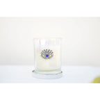 Zilveren kaars patchouli parfum 7x7x8,5 cm - Aulica