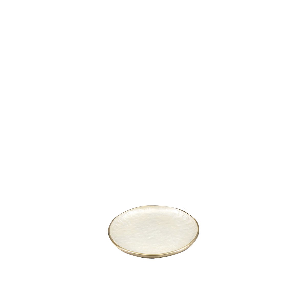 Witte aluminium decoratieve schaal rond 29,5cm