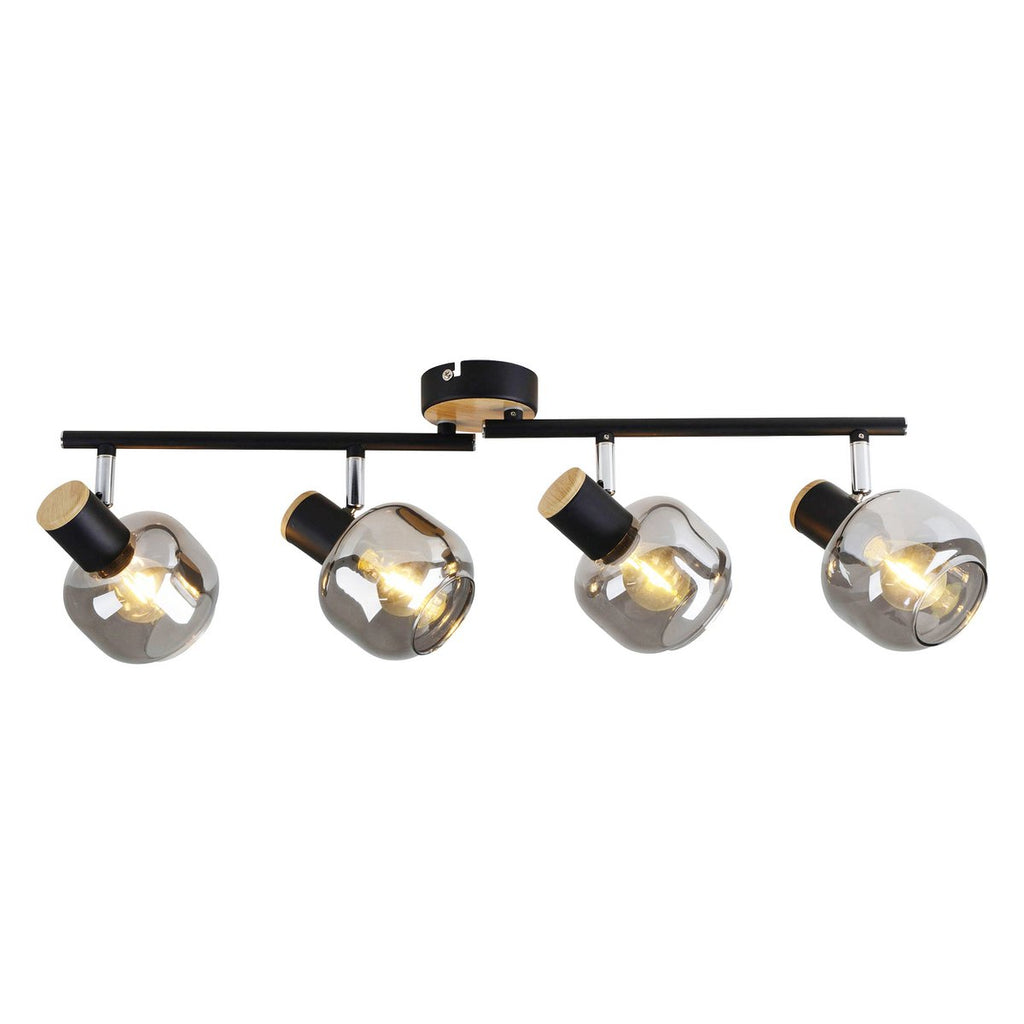 Näve Fumoso Plafondlamp - Zwart Rookglas 80cm