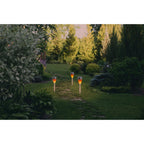 6 Set LED LED Solar Outer Light met aarde spies gemaakt van roestvrijstalen gekleurd metaal en plastic, met geïntegreerde LED
