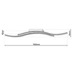 Näve Onda LED Plafondlamp 96cm Zwart