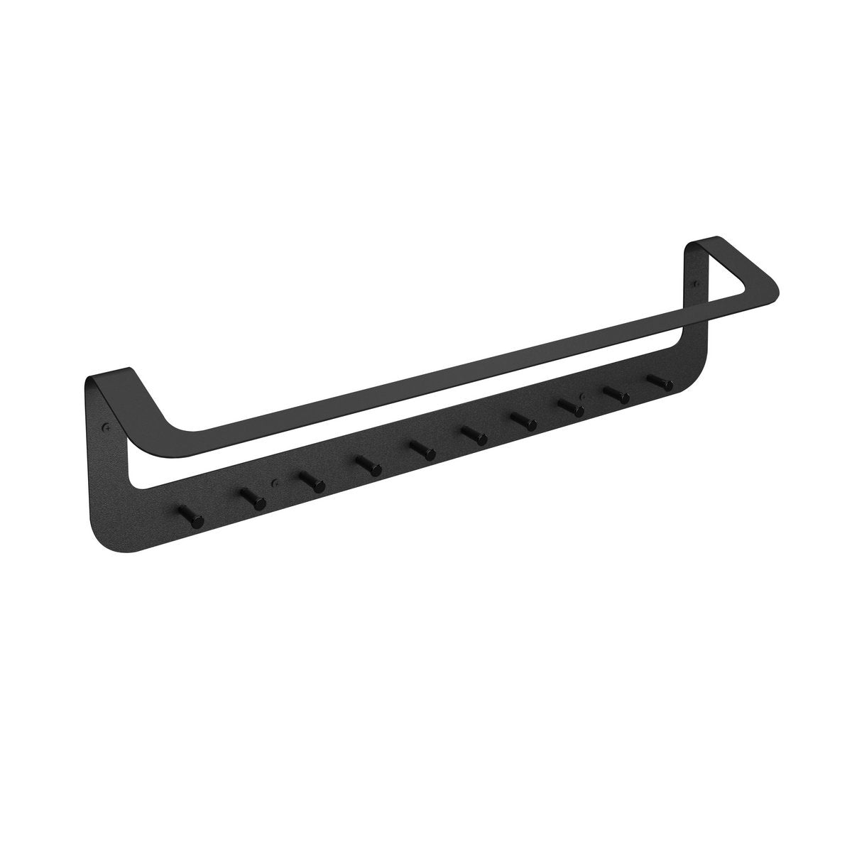 Gorillz Linea Wandkapstok Zwart - 10 Haken, Opbergruimte