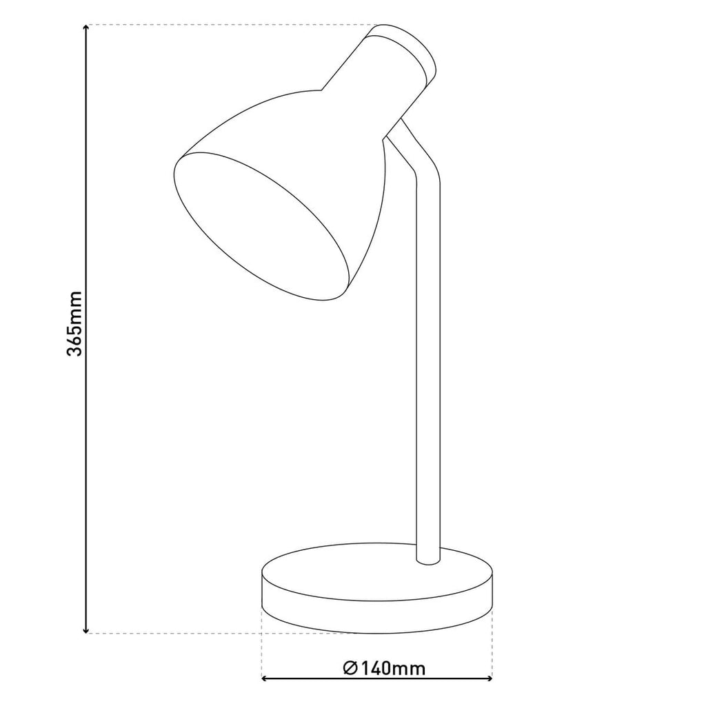 Marie Bureaulamp - Zwart Metaal Hout E14