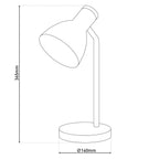 Marie Bureaulamp - Zwart Metaal Hout E14