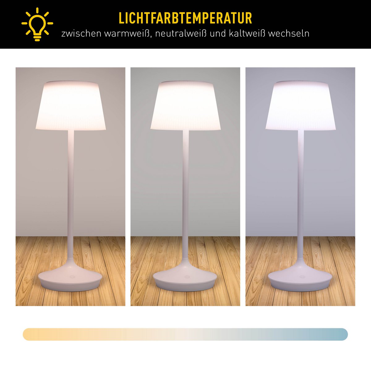 Näve Emmi LED Tafellamp - Wit 38cm