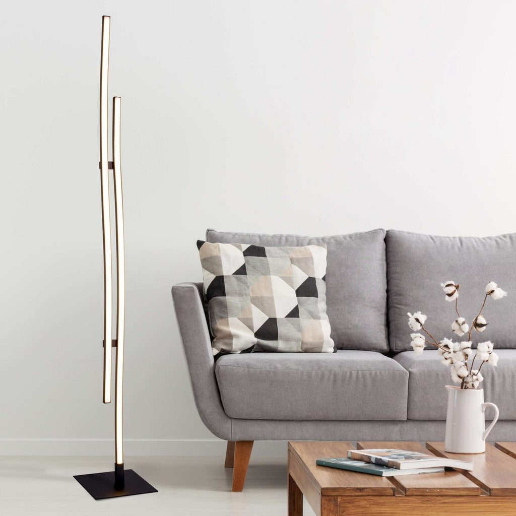 Näve Onda LED Vloerlamp - 130cm Zwart