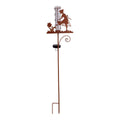 LED Solar Earth Skewers H: 95 cm, voor buiten, spiesjes gemaakt van metaal en glas en plastic in bruin, met geïntegreerde LED
