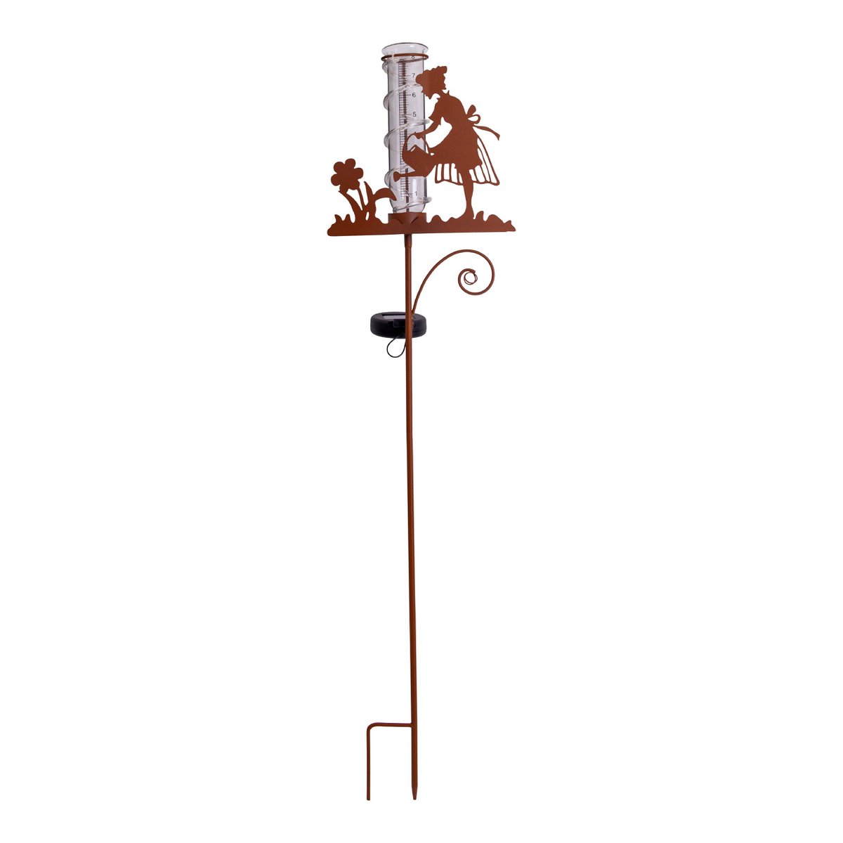 LED Solar Earth Skewers H: 95 cm, voor buiten, spiesjes gemaakt van metaal en glas en plastic in bruin, met geïntegreerde LED