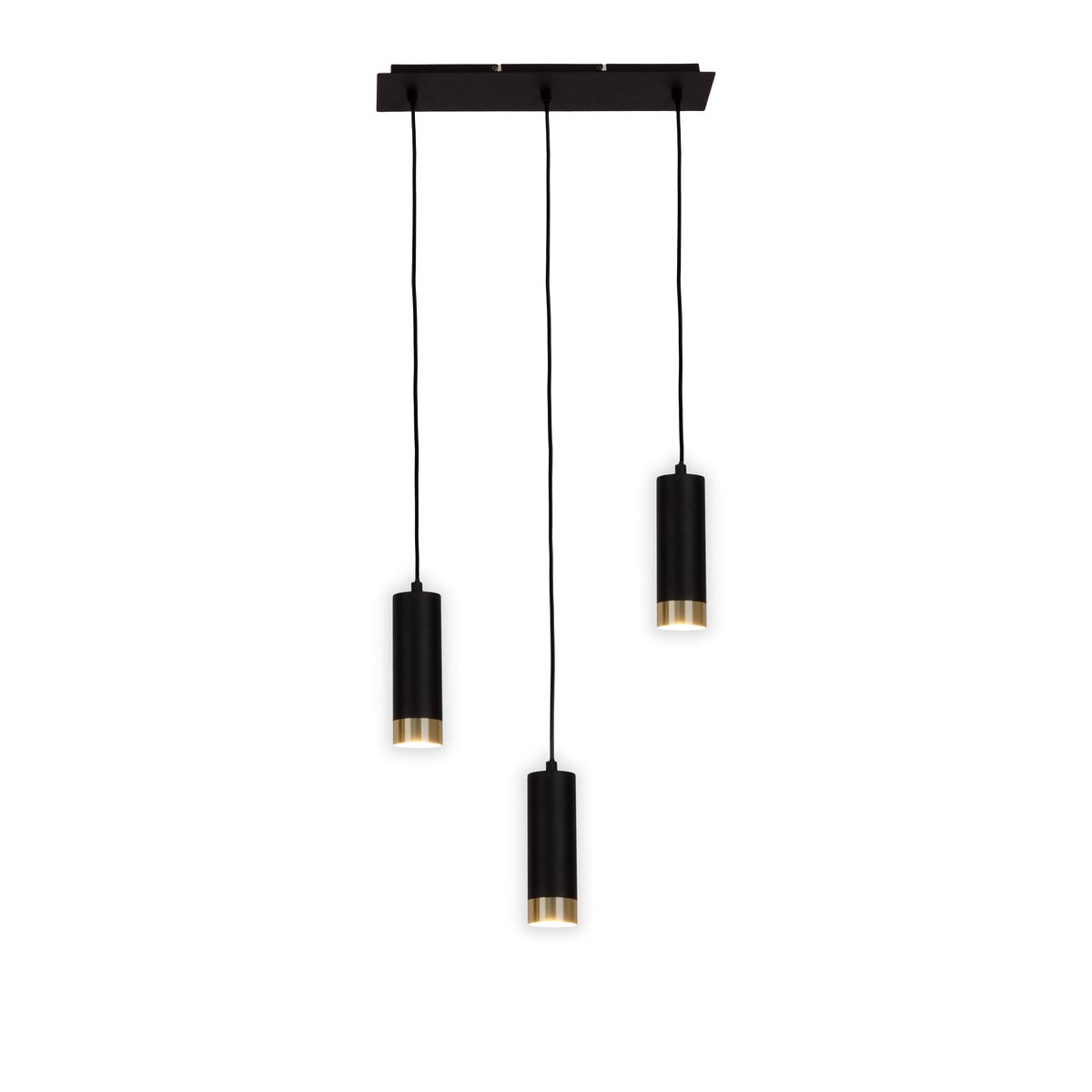 Näve Fridu 3-delige Hanglamp - Mat zwart 48cm