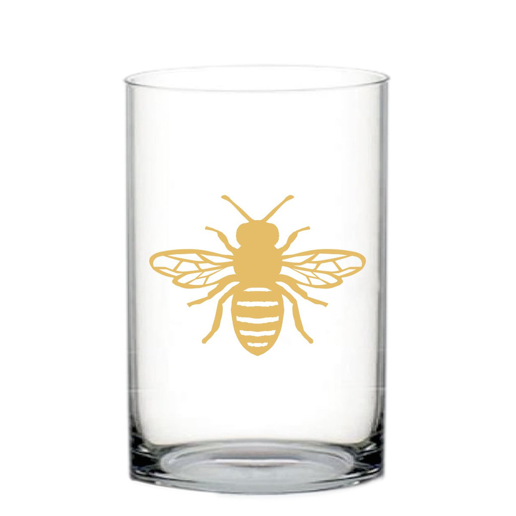Vaasbijen 10 x 17 cm - Aulica Transparant Ronde Glas Vaas