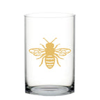 Vaasbijen 10 x 17 cm - Aulica Transparant Ronde Glas Vaas