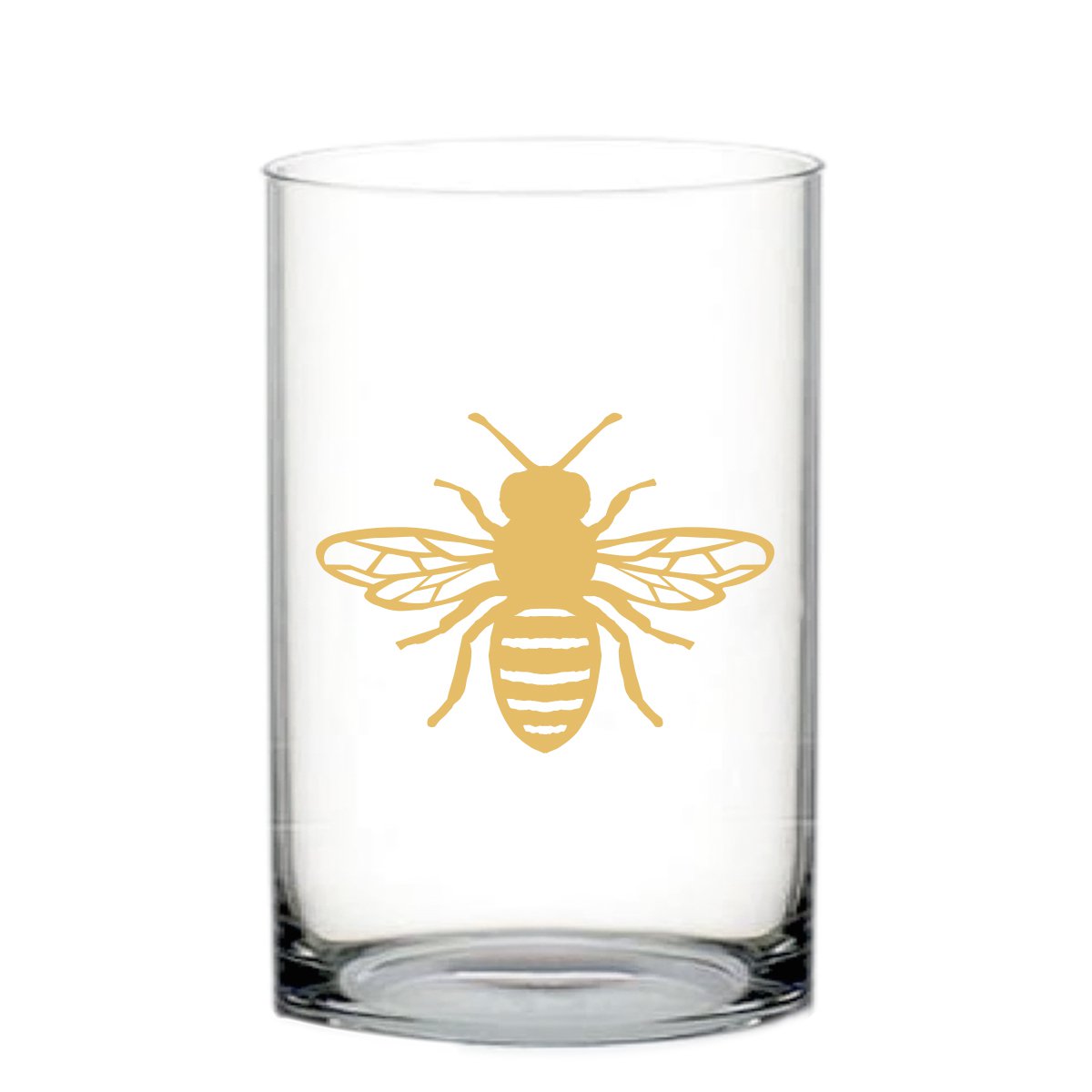 Vaasbijen 10 x 17 cm - Aulica Transparant Ronde Glas Vaas