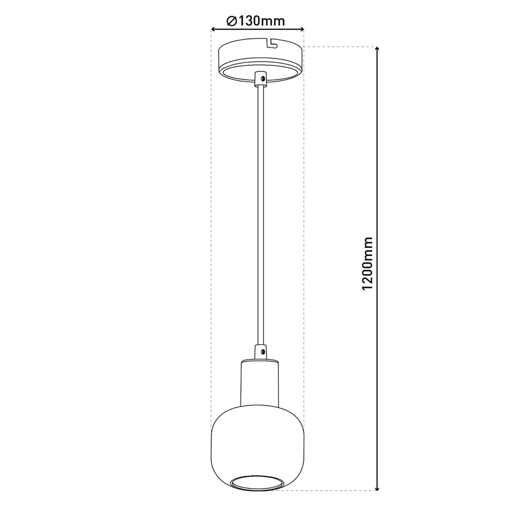 Näve Fumoso Hanglamp - Zwart 120cm