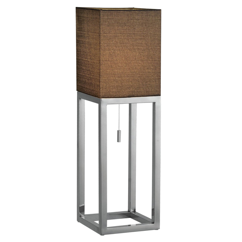 Näve Alfa Tafellamp - Chroom/Donkergrijs 65cm