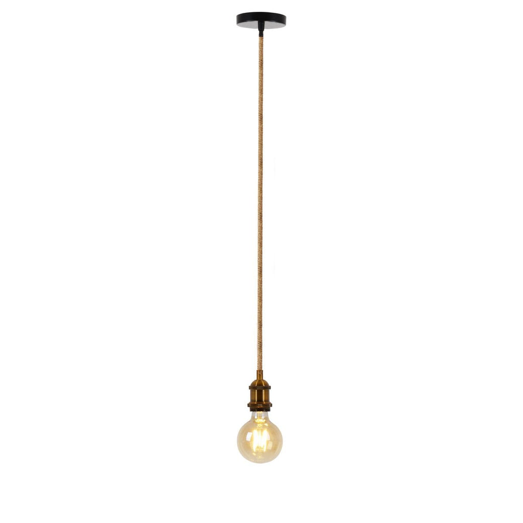 Näve Ontario Hanglamp Jute E27 Zwart