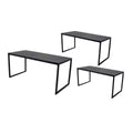 Rechthoekige Buffetstandset 3 - Zwart, Metaal, AULICA 556802