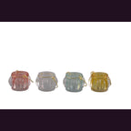 Mini Kaarsenhouders Set 4 Kleuren Glas