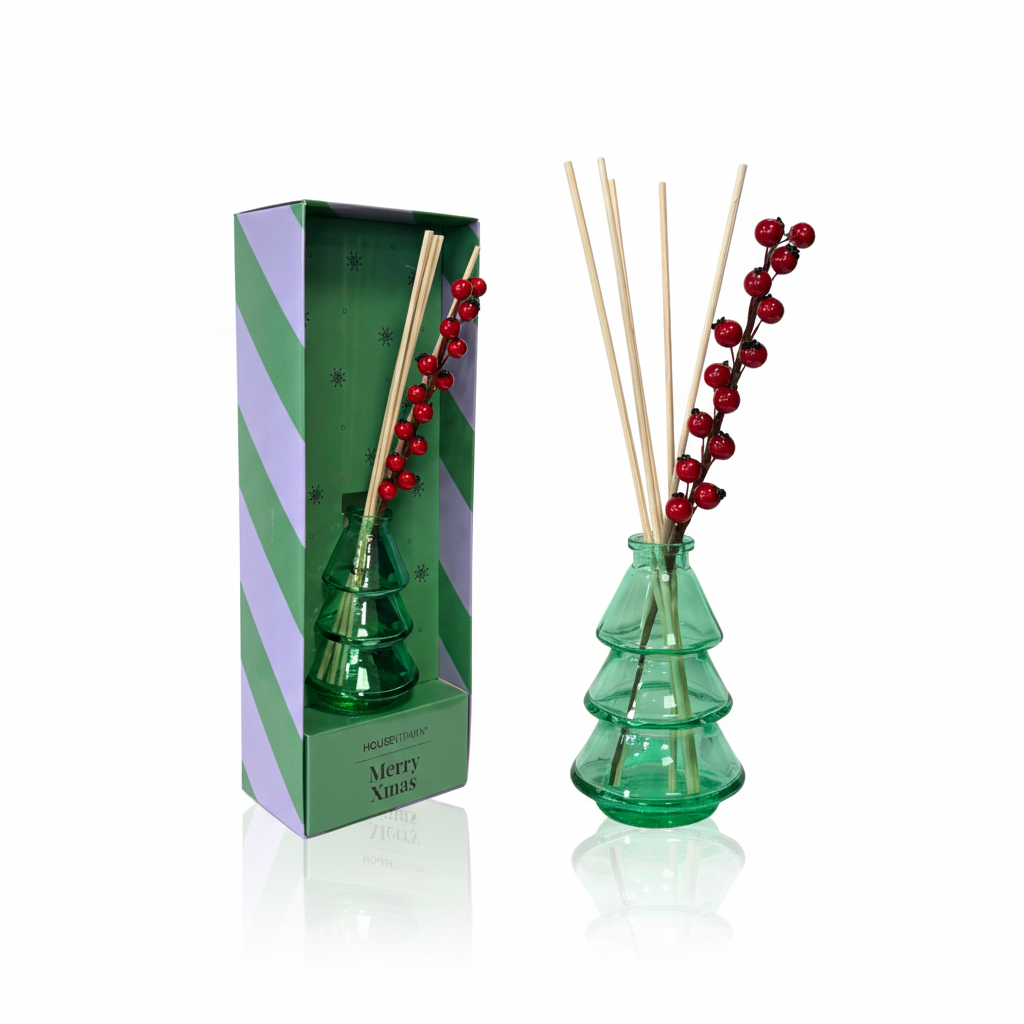 Housevitamin Kerstboom Rietverspreider Appel & Kaneel - Groen 100ml