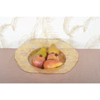 Aulica Gouden Glazen Schaal 42x42x10cm