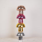 Disco-glitter paddenstoel - Keramiek - Goud - 14x14x14cm