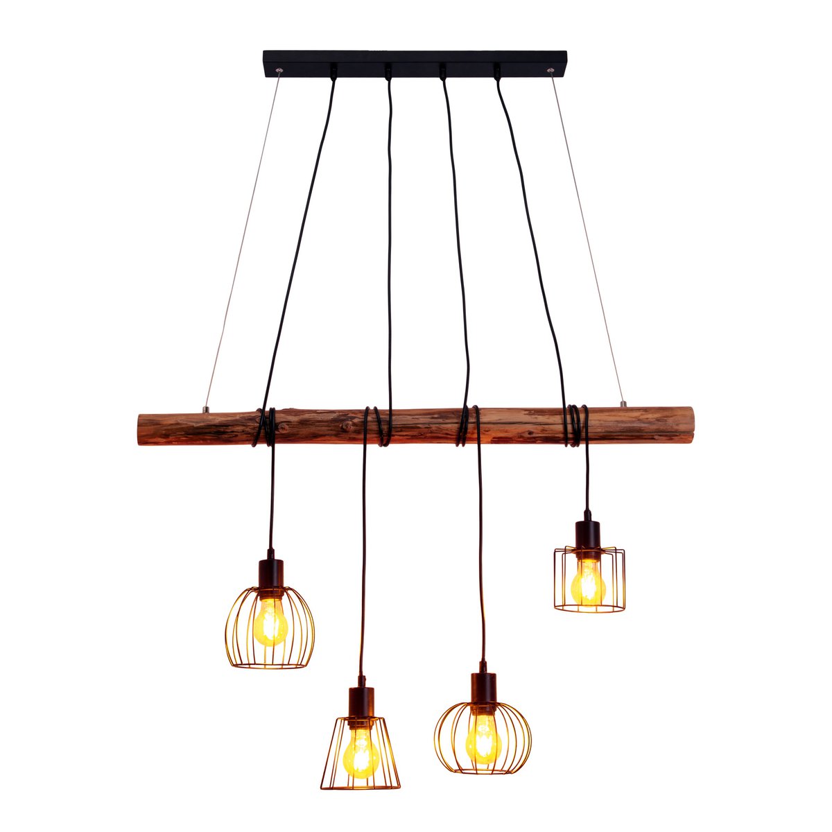 Näve Woodland Hanglamp - Zwart 100cm