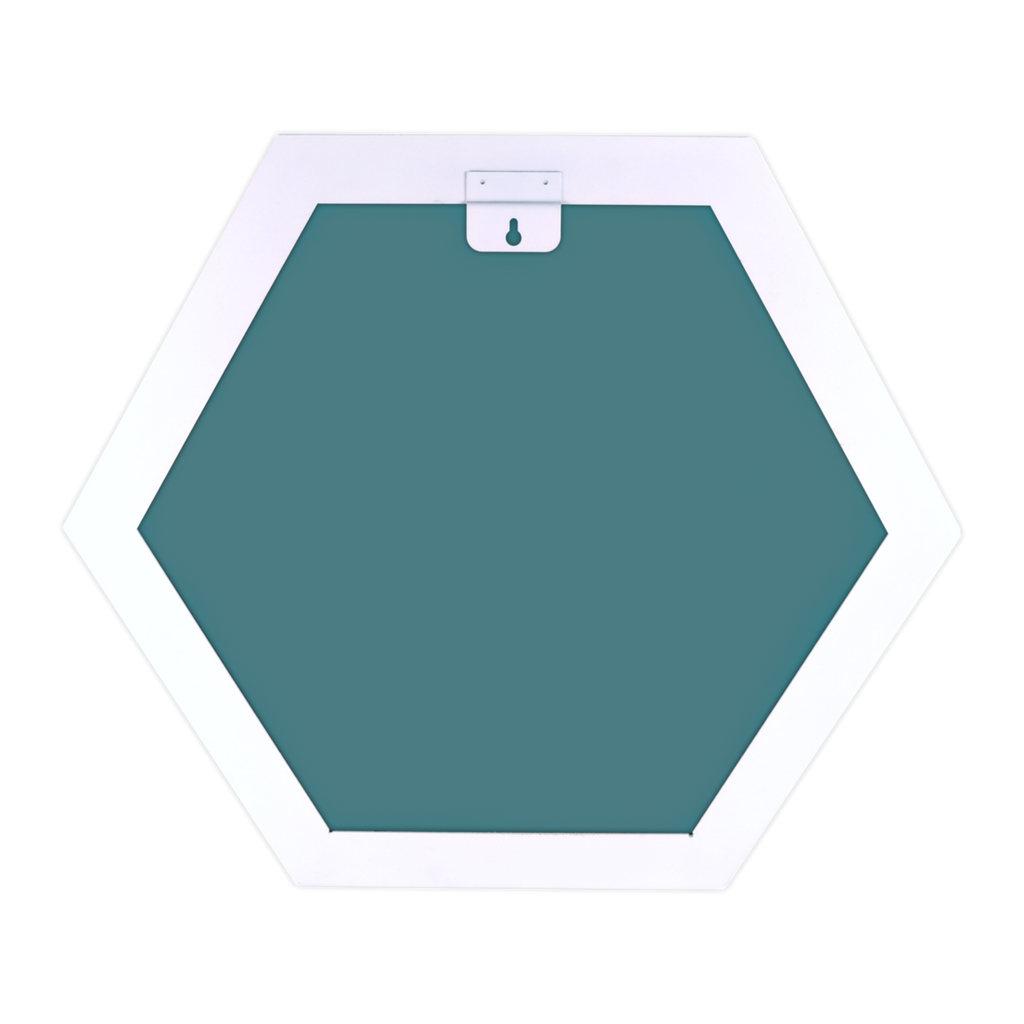 Gorillz Hive Hexagon Wandspiegel - 60x52 cm - Industrieel Wit met Opbergplank