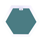 Gorillz Hive Hexagon Wandspiegel - 60x52 cm - Industrieel Wit met Opbergplank