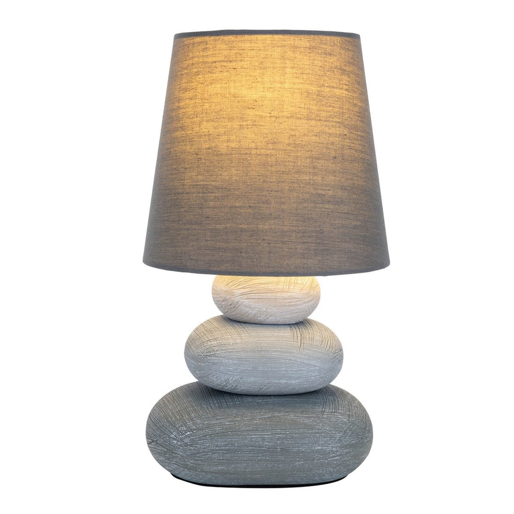 Näve Stoney Keramische Tafellamp Grijs 31cm
