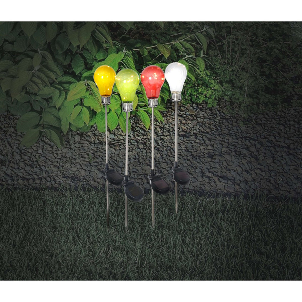 Set van 4 decoratieve solar grondpennen "lamp"