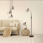 Näve Fumoso Hanglamp - Zwart Metal Glas