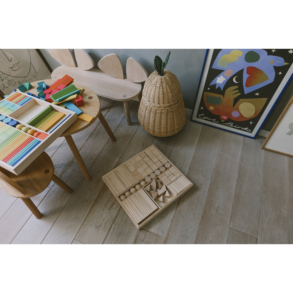 Kinderfeets Houten Blokkenset - Regenboog 100-delig