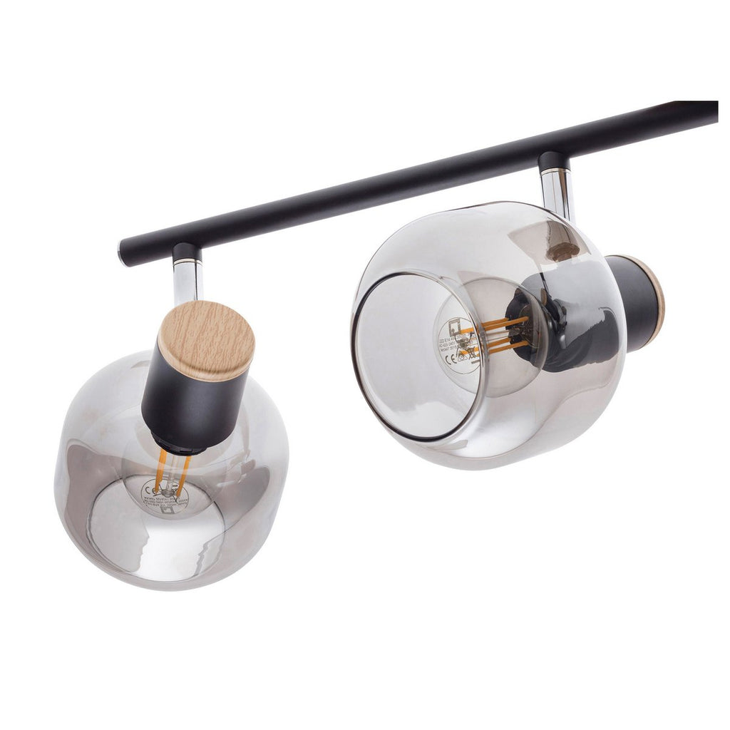 Näve Fumoso Plafondlamp - Zwart Rookglas 80cm