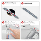 Näve Bonus LED Plafondlamp - Chroom/Wit 22,5cm