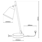 Näve Triton Tafellamp - Zwart 42,5cm E14