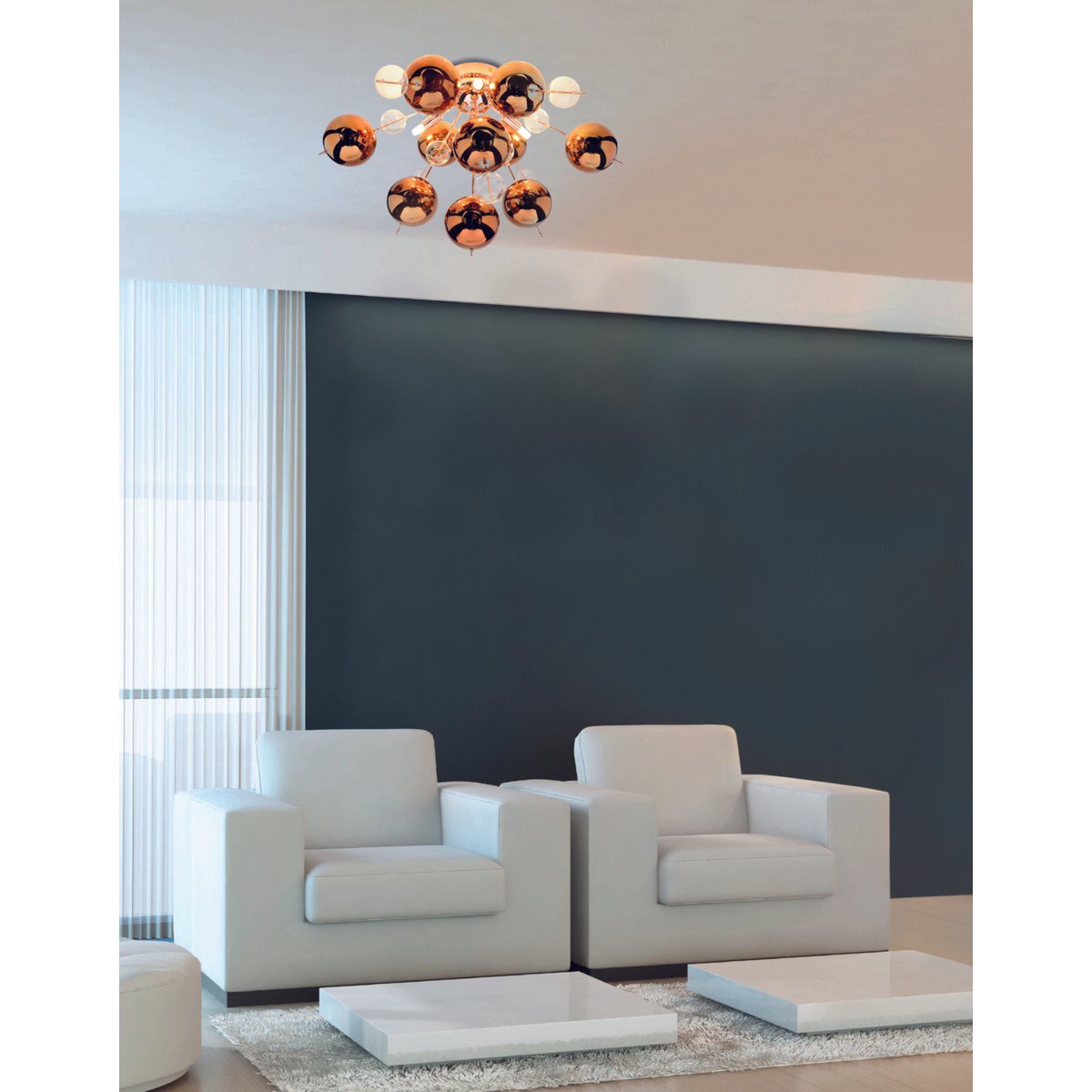 Näve Plafondlamp Explosie Ø57cm G9 Zwart
