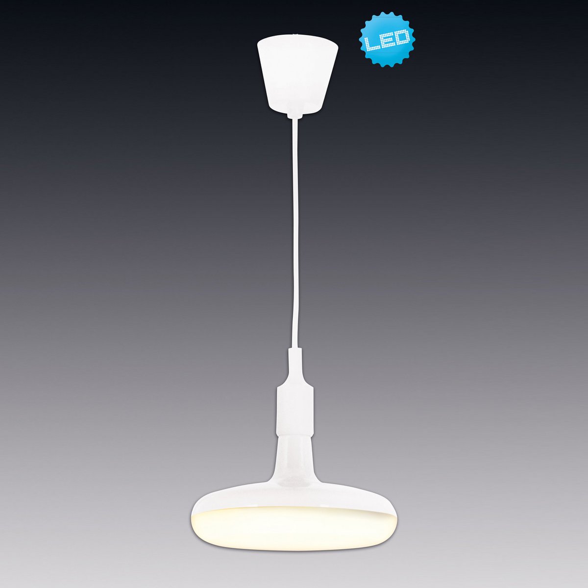 Näve UFO LED Hanglamp Wit Plastic E27