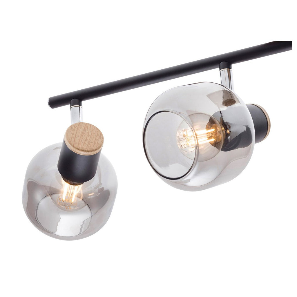 Näve Fumoso Plafondlamp - Zwart Rookglas 80cm