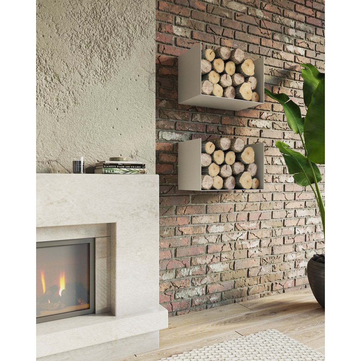 Gorillz Clark Metalen Wandrek - Wit, Duurzaam, 32x50x32cm