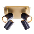 Näve Frida Plafondlamp Zwart/Goud GU10