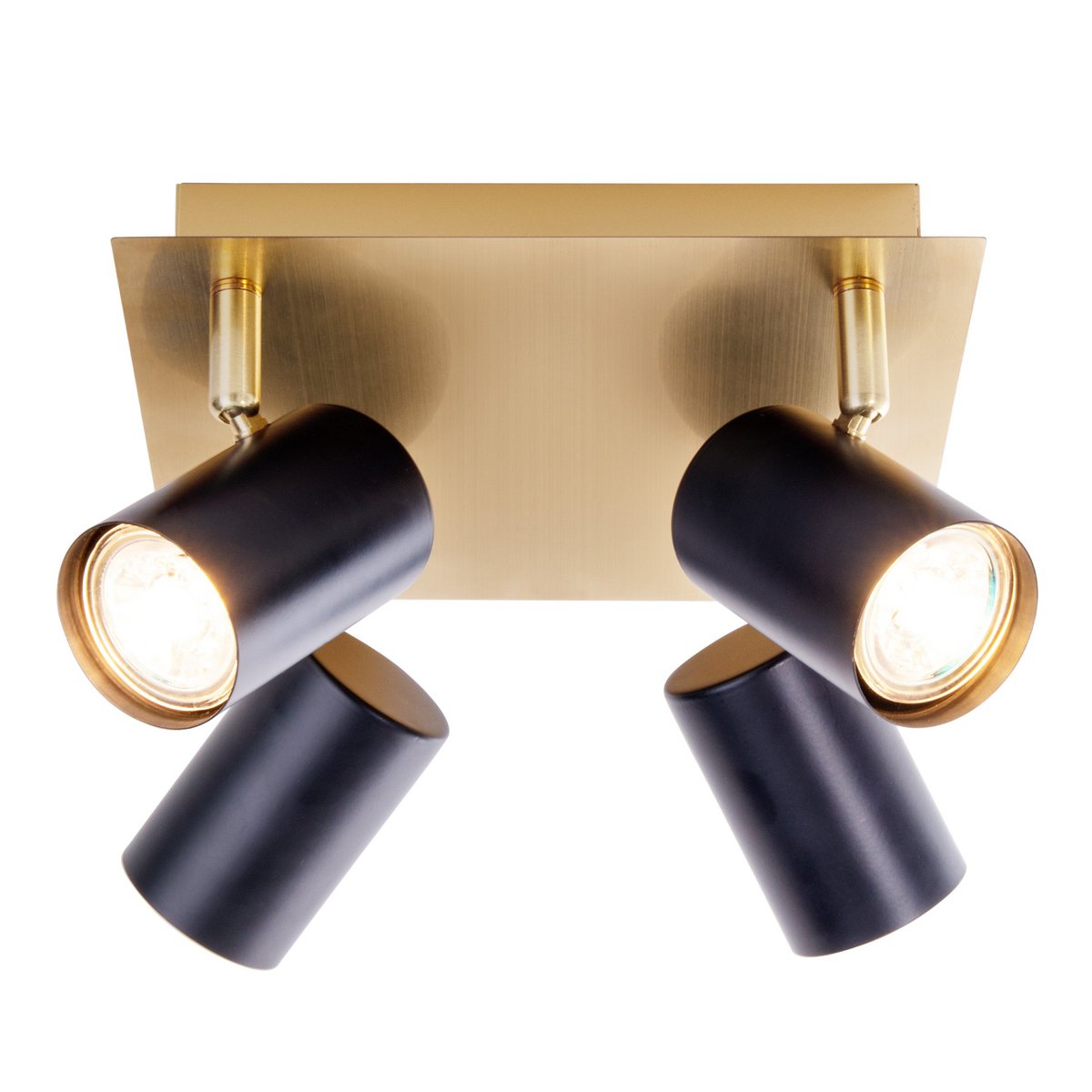 Näve Frida Plafondlamp Zwart/Goud GU10