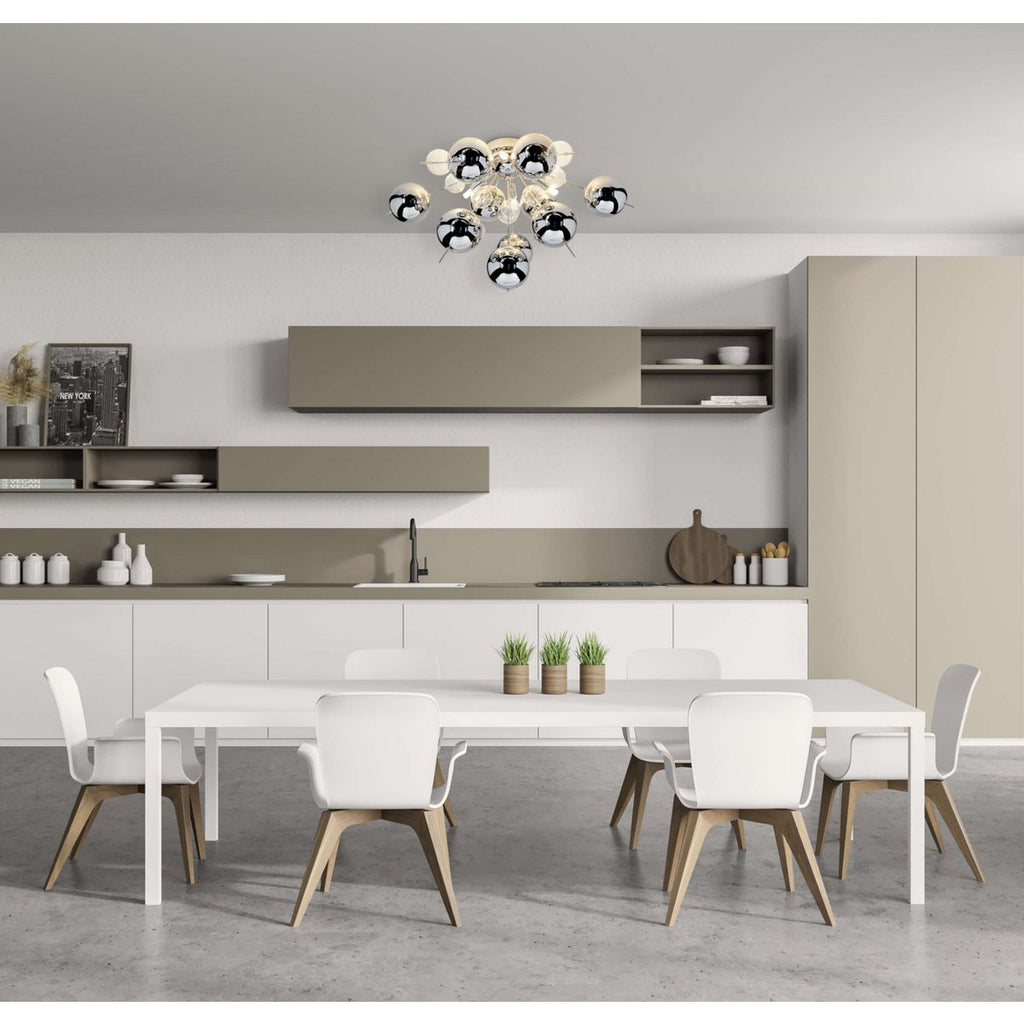 Plafondlamp Explosie Näve Chroom Ø57cm G9