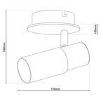 Näve Todtnau Plafondspot - Zwart 17cm