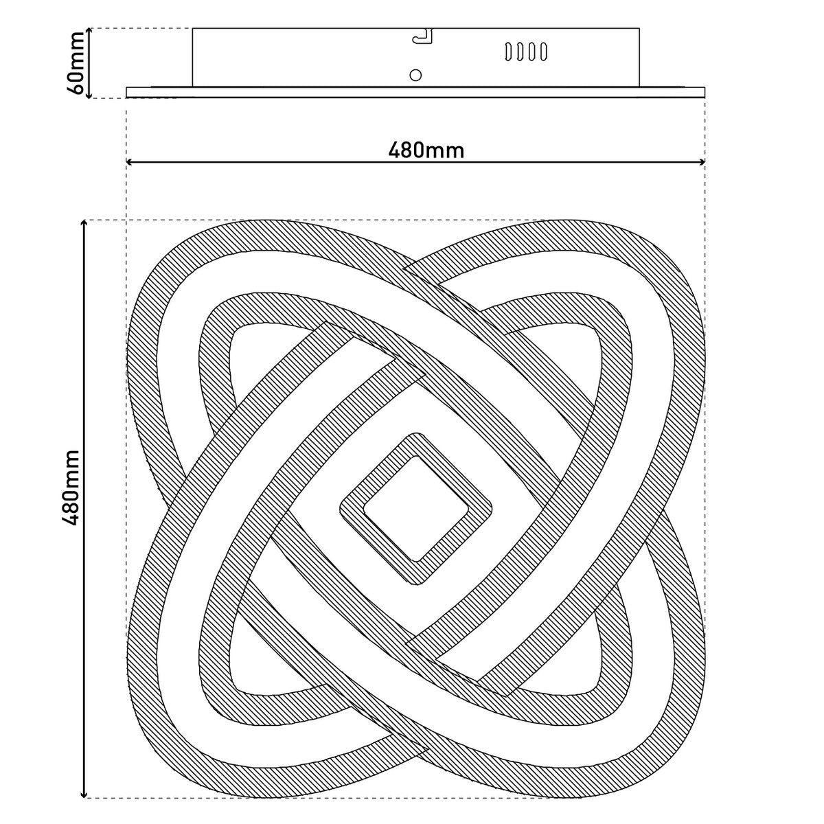 Näve Milla LED-plafondlicht 48cm