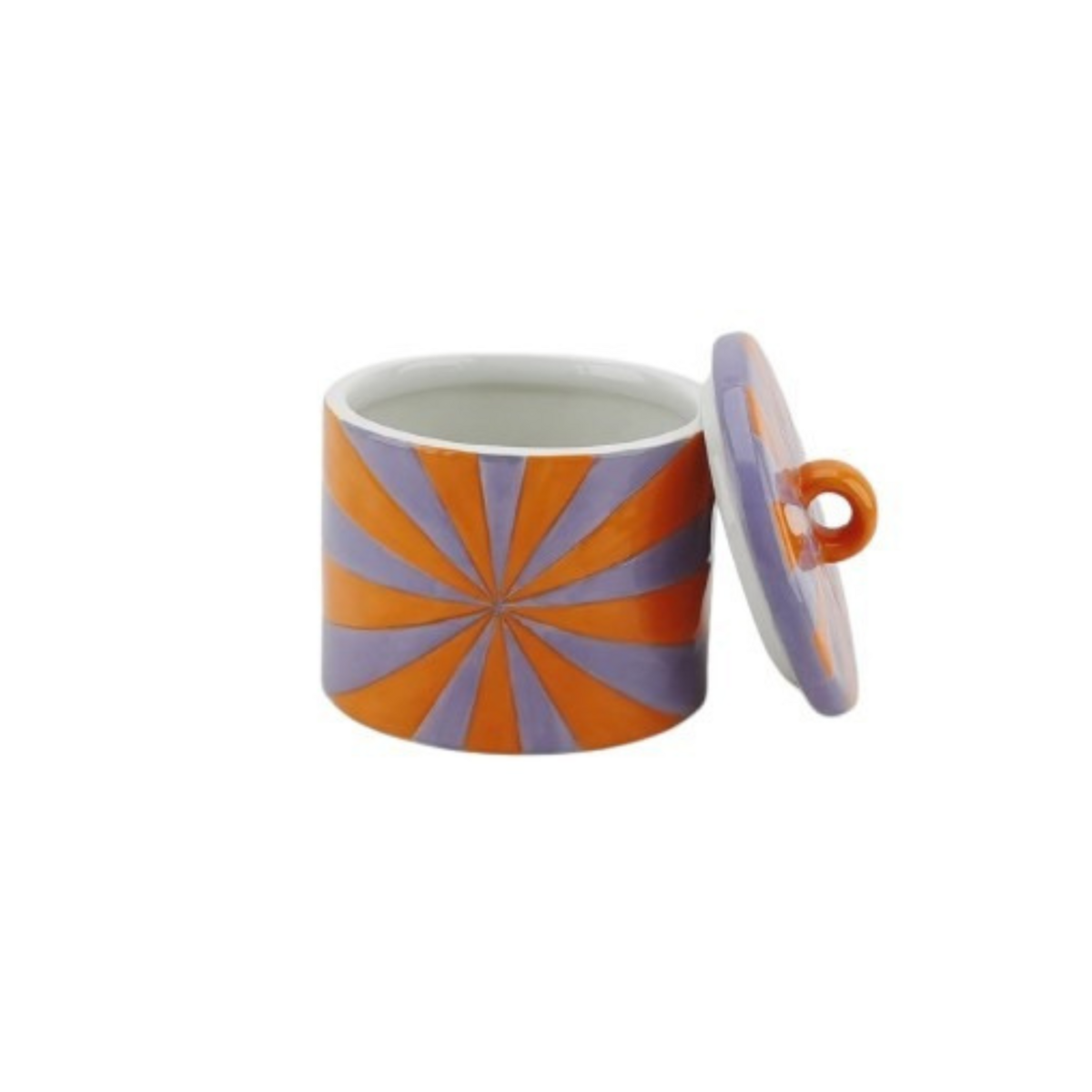 Housevitamin Swirl Voorraadpot - Oranje/Lila - 11x11x11,5cm