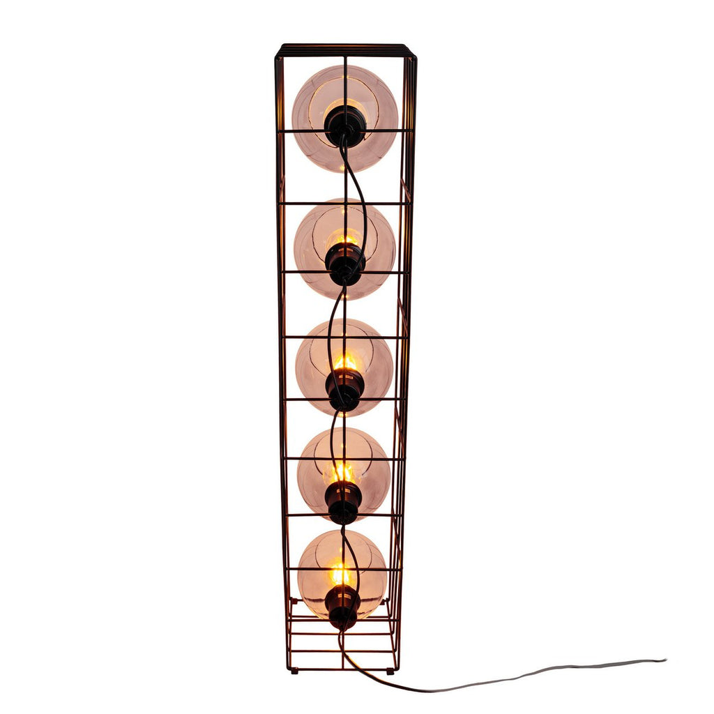 Näve Cesta Vloerlamp - Zwart Glas 95cm
