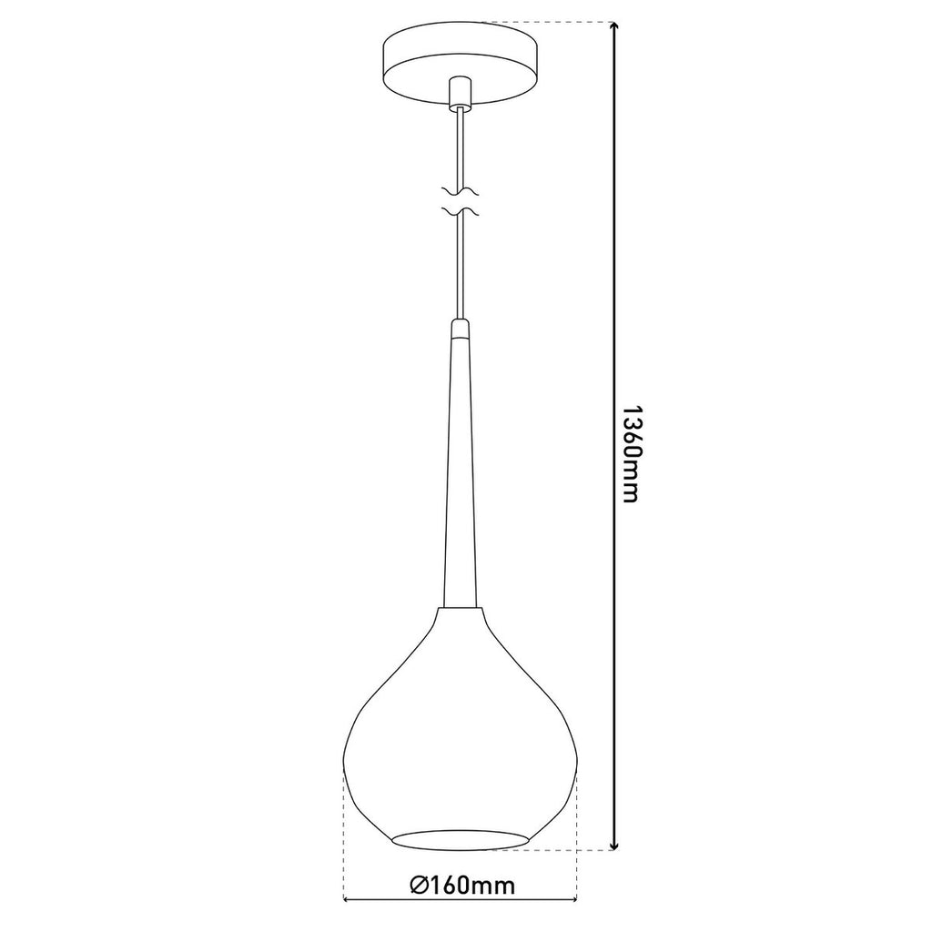 Näve Vaso Hanglamp - Rookglas Antraciet E14